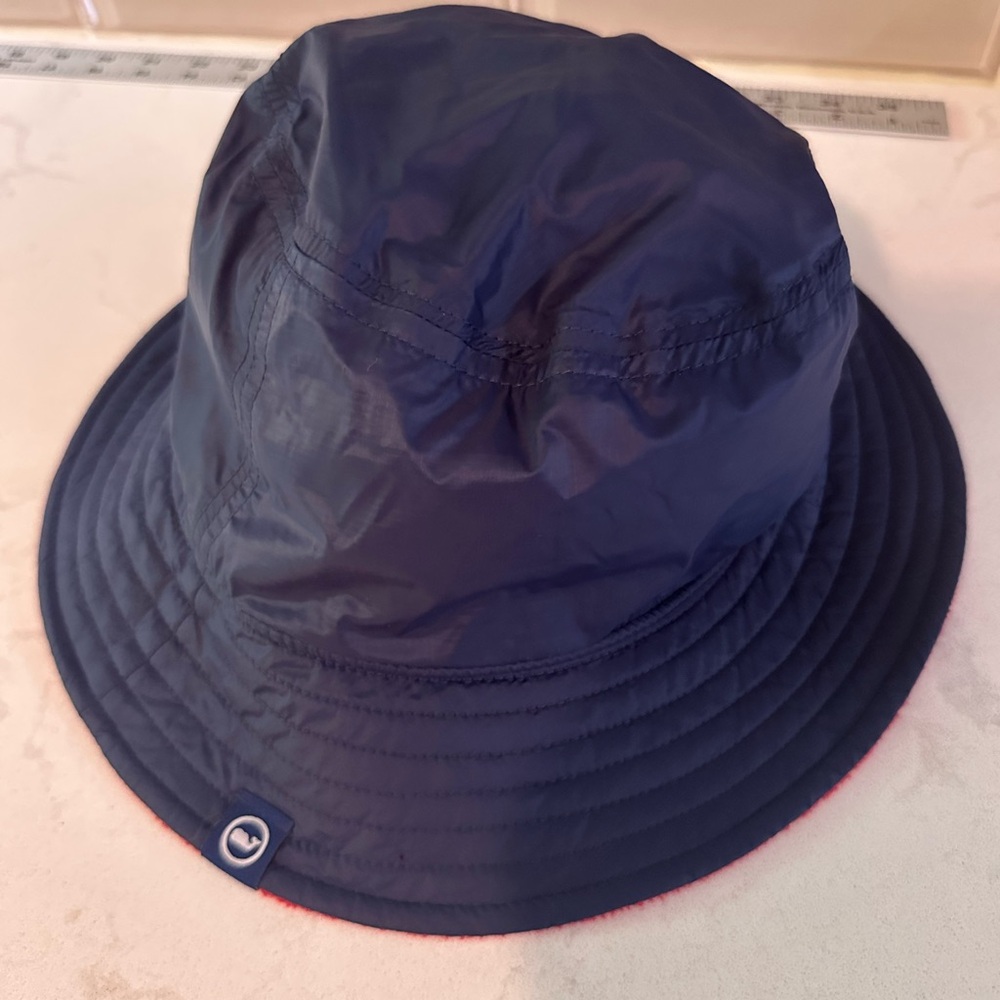 Vineyard Vines Reversible Red/Blue Fleece Bucket‎ Hat Size M/L